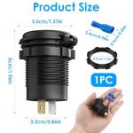 48W Dual Port USB-C Car Charger Socket