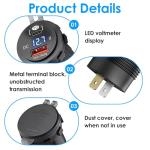 48W Dual Port USB-C Car Charger Socket