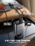 Lamicall 3-in-1 Compact Car Charger Adapter