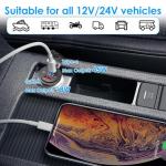 48W Dual Port USB-C Car Charger Socket