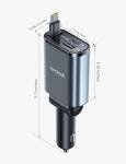 Lamicall 3-in-1 Compact Car Charger Adapter