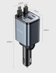 Lamicall 4-in-1 Retractable Car Charger Adapter
