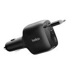Belkin 75W USB-C Car Charger with Retractable Cable