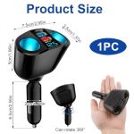 120W Dual USB-C Car Charger with Voltmeter