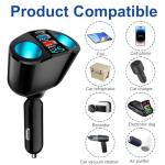 120W Dual USB-C Car Charger with Voltmeter