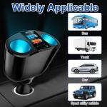 120W Dual USB-C Car Charger with Voltmeter