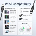 RAVIAD Short USB-C Charger Cable 2-Pack 30CM