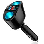 120W Dual USB-C Car Charger with Voltmeter