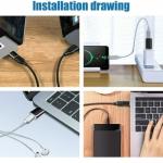 USB to USB-C Adapter for iPhone and Samsung