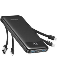 Charmast 10,000mAh USB-C Power Bank with Cables