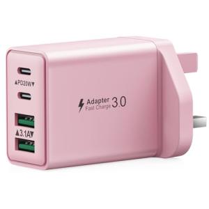 40W Dual USB-C Fast Charger for iPhone & Samsung