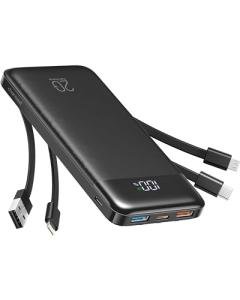Charmast 20000mAh Power Bank with Built-in Cables