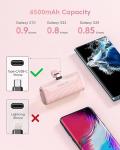 Kuulaa 4500mAh Mini USB-C Power Bank (Pink)