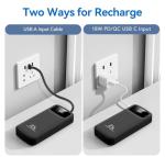 20000mAh Power Bank with 4 Built-in Cables