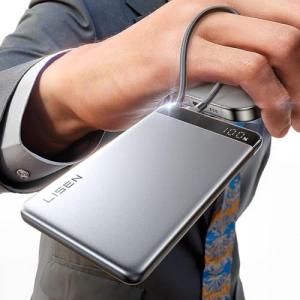 LISEN 10000mAh Slim USB-C Power Bank Charger