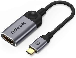 QGeeM 4K USB-C HDMI Adapter for Laptops/Mobiles
