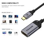QGeeM 4K USB-C HDMI Adapter for Laptops/Mobiles