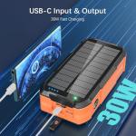 70000mAh USB-C Solar Power Bank with Fast Charging