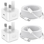 2-Pack 20W USB-C Charger with 6.6FT Cable