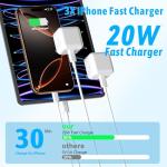 2-Pack 20W USB-C Charger with 6.6FT Cable