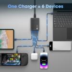 200W 6-Port USB-C Fast Charging Station
