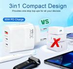 European Travel Adapter with Dual USB-C Fast Charging