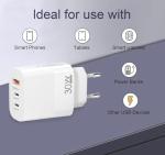 European Travel Adapter with Dual USB-C Fast Charging