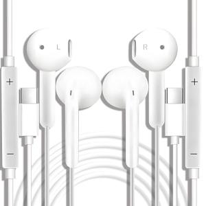 USB-C Wired Earbuds with Mic & Volume Control