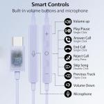 USB-C Headphones with Mic & Volume Control - 2 Pack