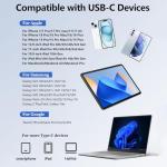 USB-C Headphones with Mic & Volume Control - 2 Pack