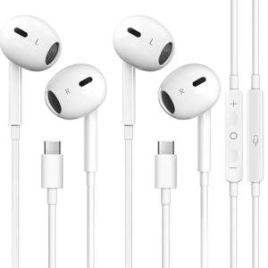 2 Pack USB-C Headphones with Mic and Noise Canceling