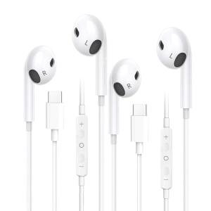 USB-C Earphones with Microphone - 2 Pack