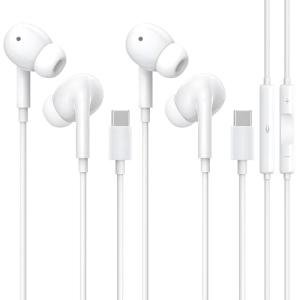 USB-C Headphones with Mic for iPhone and Galaxy