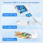 Dalimee USB-C to 3.5mm Adapter with Charging