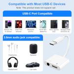 Dalimee USB-C to 3.5mm Adapter with Charging