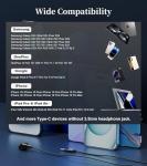 USB-C Earbuds with Mic for Galaxy and iPhone