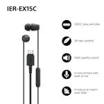 Sony IER-EX15C USB-C Wired Earbuds – Black