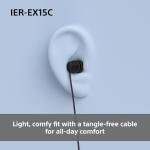 Sony IER-EX15C USB-C Wired Earbuds – Black