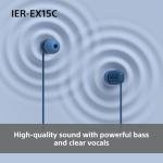 Sony IER-EX15C USB-C Wired Earbuds – Black