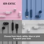 Sony IER-EX15C USB-C Wired Earbuds – Black