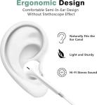 USB-C Wired Earphones with Microphone & Volume Control