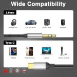 USB-C to AUX Cable - 2 Pack 3.5mm Adapter