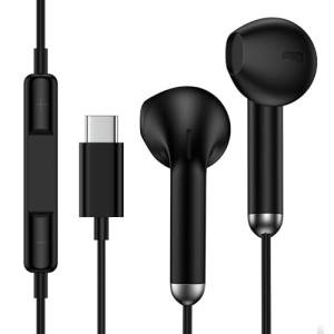 Wired USB-C Earbuds with Mic and Volume Control