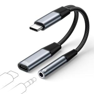 USB-C to 3.5mm Aux and Charger Adapter