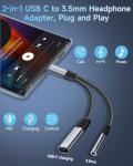 USB-C to 3.5mm Aux and Charger Adapter