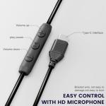 INFURTURE USB-C Wired Headphones with Mic and Control