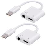 2-Pack USB-C to Aux Headphone and Charger Adapter