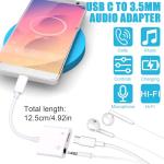 2-Pack USB-C to Aux Headphone and Charger Adapter