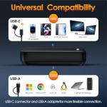 USB-C Wired Sound Bar with RGB Lights