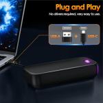 USB-C Wired Sound Bar with RGB Lights